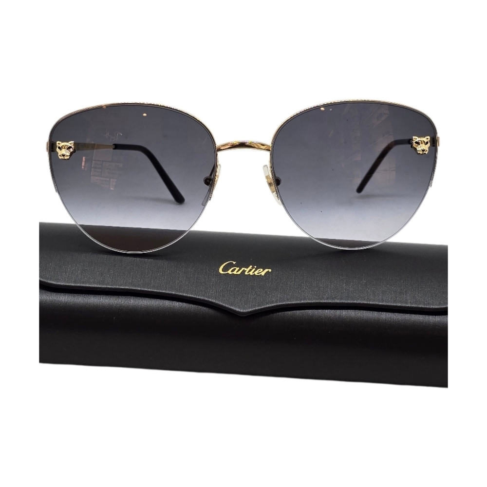 Cartier Women's Sunglasses in gray and Gold